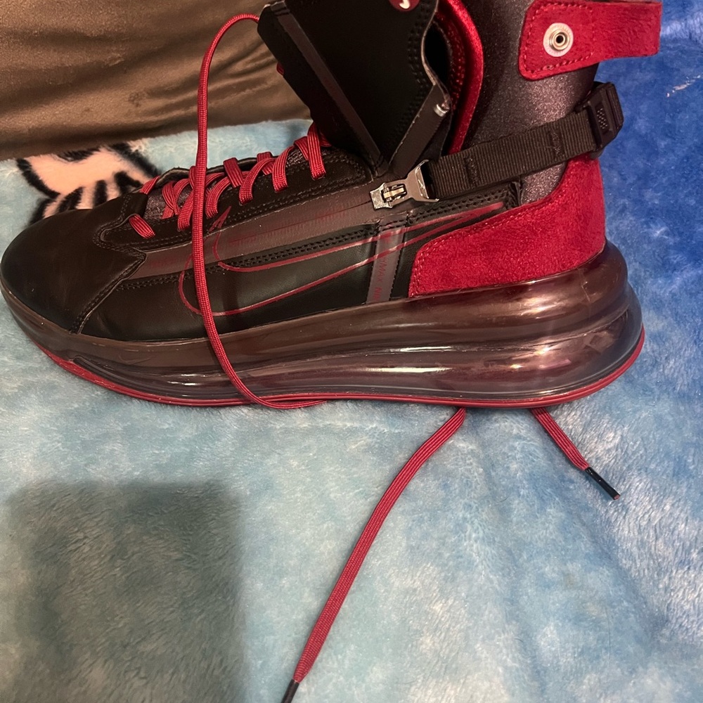 Nike Black and Burgundy Sneakers